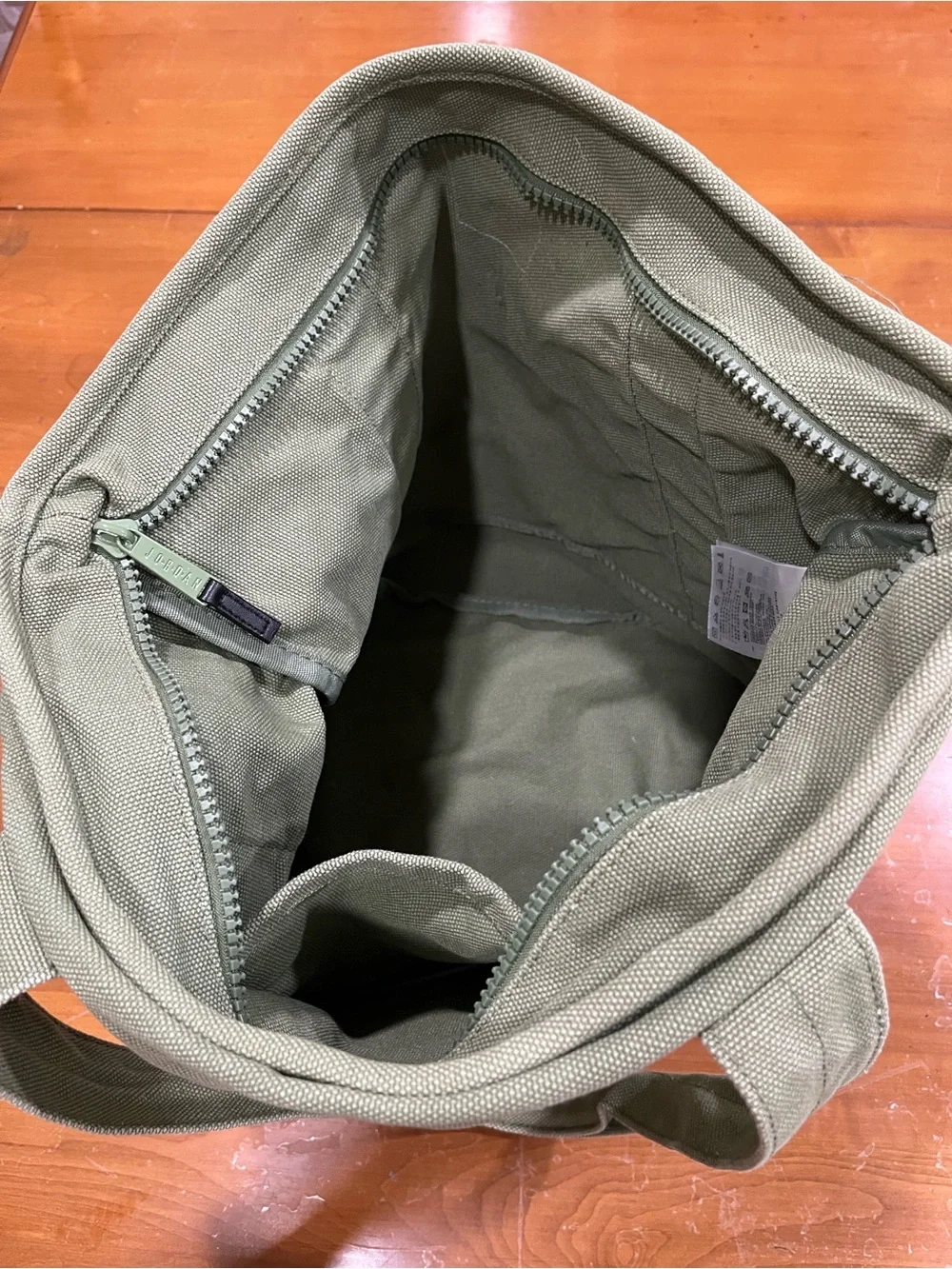 Jordan Olive Canvas Shoulder Tote